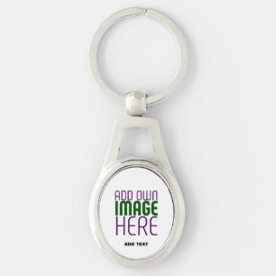 MODERN EDITABLE SIMPLE WHITE IMAGE TEXT TEMPLATE KEY RING