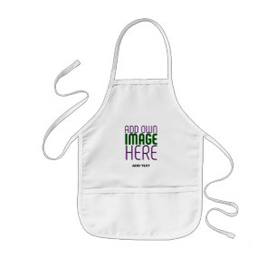 MODERN EDITABLE SIMPLE WHITE IMAGE TEXT TEMPLATE KIDS APRON