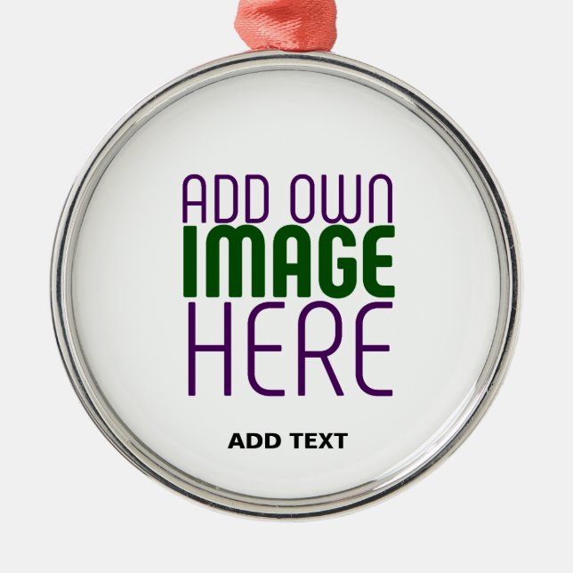  MODERN EDITABLE SIMPLE WHITE IMAGE TEXT TEMPLATE METAL TREE DECORATION (Front)