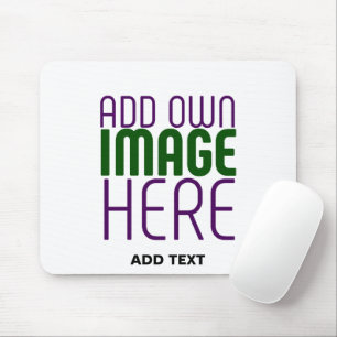 MODERN EDITABLE SIMPLE WHITE IMAGE TEXT TEMPLATE MOUSE PAD