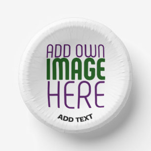 MODERN EDITABLE SIMPLE WHITE IMAGE TEXT TEMPLATE PAPER PLATE