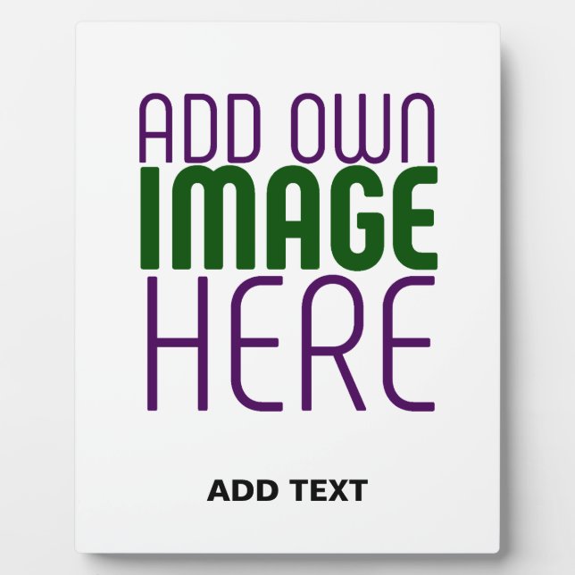 MODERN EDITABLE SIMPLE WHITE IMAGE TEXT TEMPLATE PLAQUE (Front)