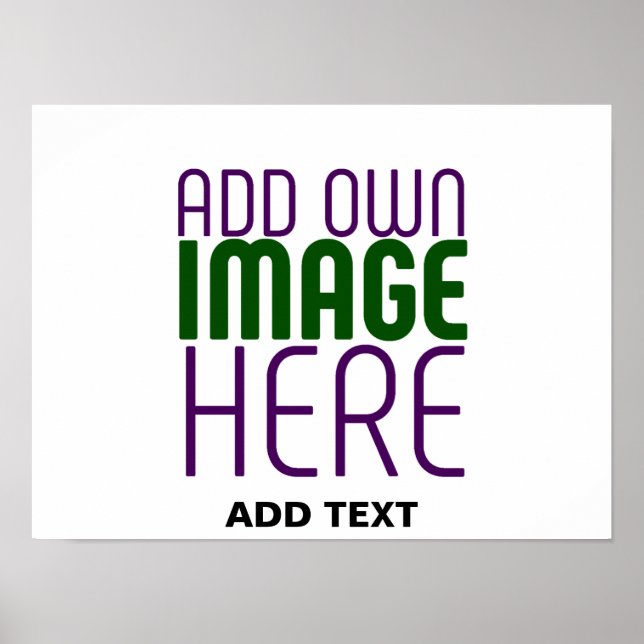 MODERN EDITABLE SIMPLE WHITE IMAGE TEXT TEMPLATE POSTER (Front)