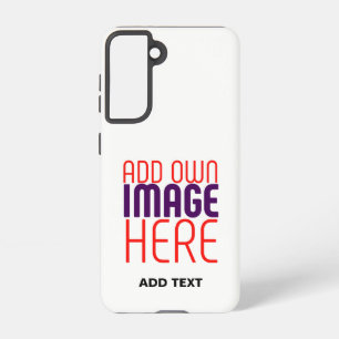 MODERN EDITABLE SIMPLE WHITE IMAGE TEXT TEMPLATE SAMSUNG GALAXY CASE