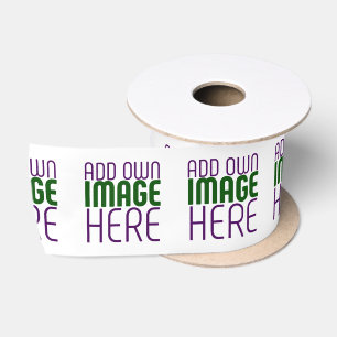 MODERN EDITABLE SIMPLE WHITE IMAGE TEXT TEMPLATE SATIN RIBBON