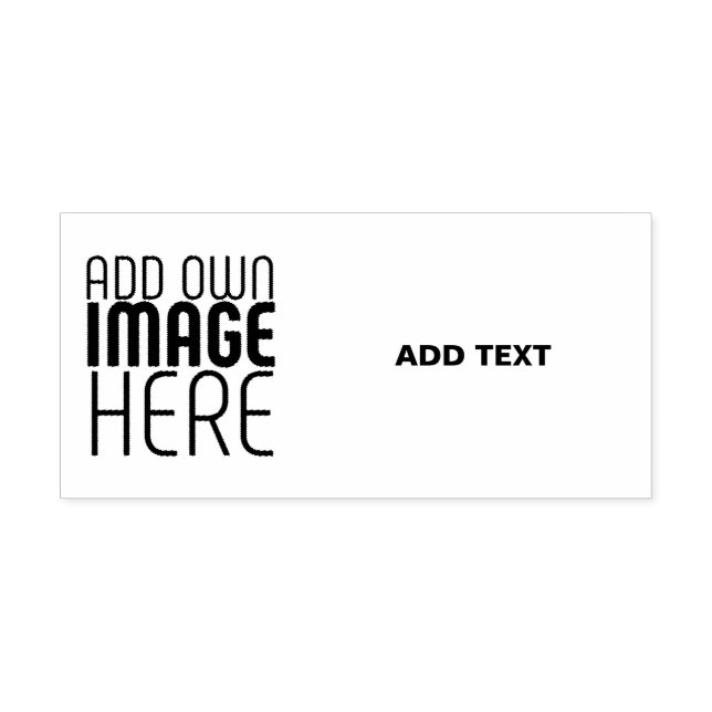 MODERN EDITABLE SIMPLE WHITE IMAGE TEXT TEMPLATE SELF-INKING STAMP (Design)