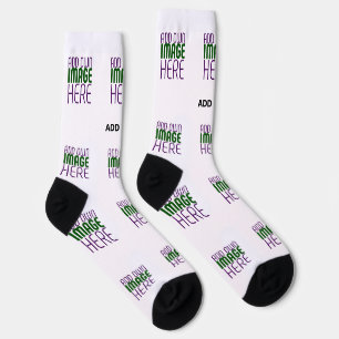 MODERN EDITABLE SIMPLE WHITE IMAGE TEXT TEMPLATE SOCKS