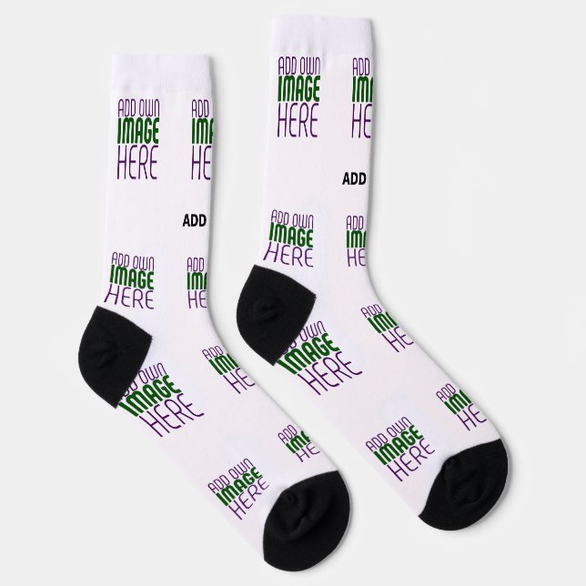 MODERN EDITABLE SIMPLE WHITE IMAGE TEXT TEMPLATE SOCKS (Right)