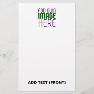 MODERN EDITABLE SIMPLE WHITE IMAGE TEXT TEMPLATE STATIONERY