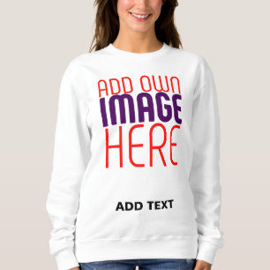 MODERN EDITABLE SIMPLE WHITE IMAGE TEXT TEMPLATE SWEATSHIRT