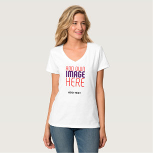 MODERN EDITABLE SIMPLE WHITE IMAGE TEXT TEMPLATE T-Shirt
