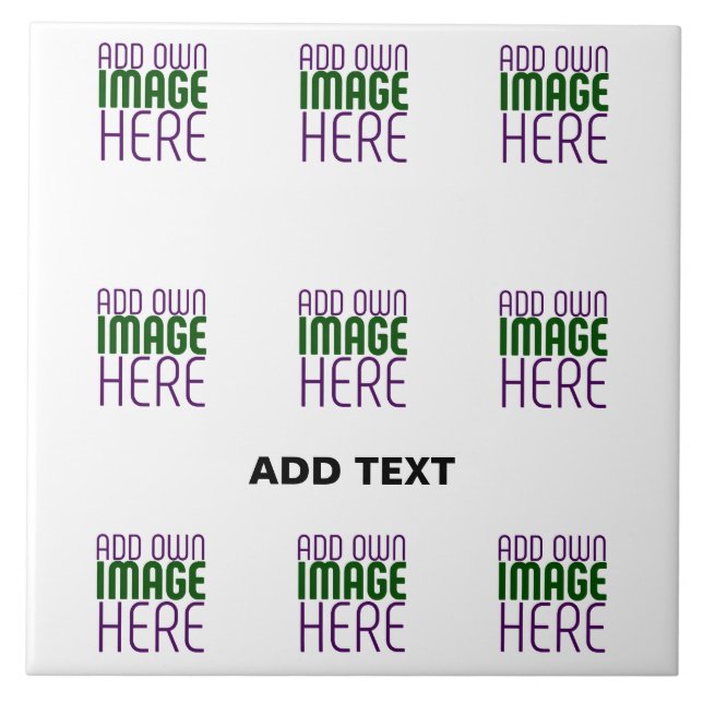 MODERN EDITABLE SIMPLE WHITE IMAGE TEXT TEMPLATE TILE (Front)