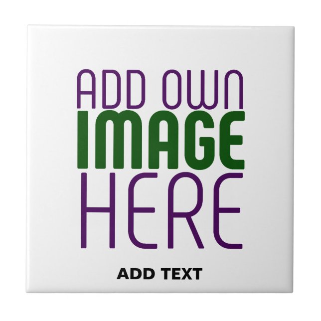  MODERN EDITABLE SIMPLE WHITE IMAGE TEXT TEMPLATE TILE (Front)