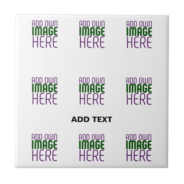 MODERN EDITABLE SIMPLE WHITE IMAGE TEXT TEMPLATE TILE (Front)