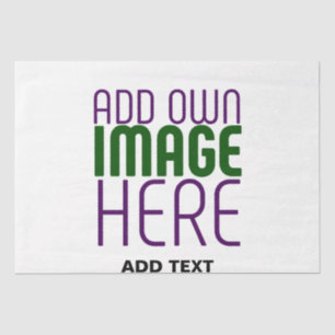MODERN EDITABLE SIMPLE WHITE IMAGE TEXT TEMPLATE TISSUE PAPER