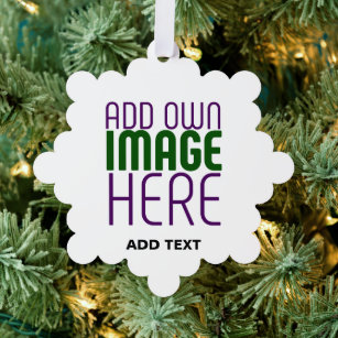 MODERN EDITABLE SIMPLE WHITE IMAGE TEXT TEMPLATE TREE DECORATION CARD
