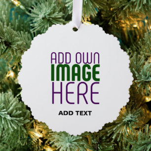 MODERN EDITABLE SIMPLE WHITE IMAGE TEXT TEMPLATE TREE DECORATION CARD
