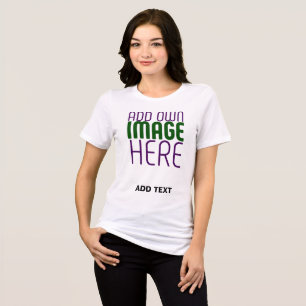 MODERN EDITABLE SIMPLE WHITE IMAGE TEXT TEMPLATE Tri-Blend SHIRT