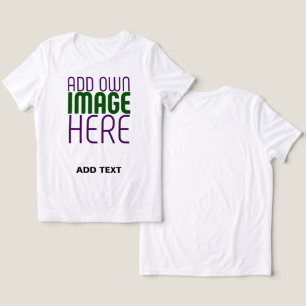 MODERN EDITABLE SIMPLE WHITE IMAGE TEXT TEMPLATE Tri-Blend SHIRT