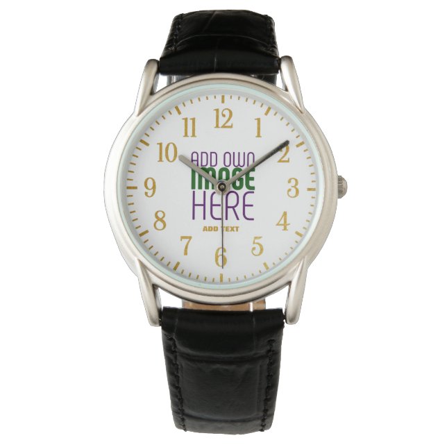 MODERN EDITABLE SIMPLE WHITE IMAGE TEXT TEMPLATE WATCH (Front)