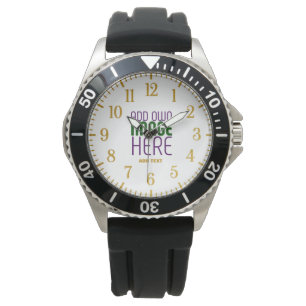 MODERN EDITABLE SIMPLE WHITE IMAGE TEXT TEMPLATE WATCH