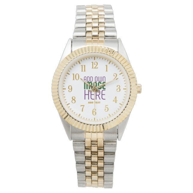 MODERN EDITABLE SIMPLE WHITE IMAGE TEXT TEMPLATE WATCH (Front)