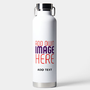 MODERN EDITABLE SIMPLE WHITE IMAGE TEXT TEMPLATE WATER BOTTLE