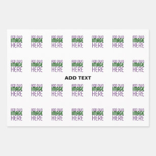MODERN EDITABLE SIMPLE WHITE IMAGE TEXT TEMPLATE WRAPPING PAPER SHEET