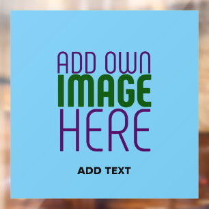 MODERN EDITABLE SWAG SKY BLUE IMAGE TEXT TEMPLATE