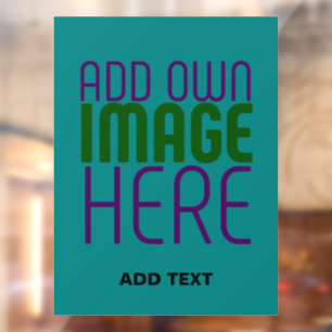 MODERN EDITABLE TEAL GREEN IMAGE TEXT TEMPLATE