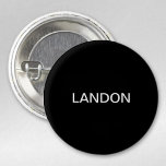Modern Editable Text | Black & White 3 Cm Round Badge<br><div class="desc">Editable Minimalist look,  edit as you like!</div>