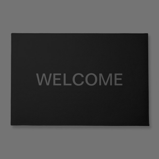 Modern Editable Text | Dark Grey & Black Doormat (Creator Uploaded)