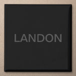 Modern Editable Text | Dark Grey & Black Magnet<br><div class="desc">Editable Minimalist look,  edit as you like!</div>