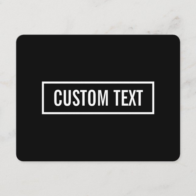 Modern Editable Text in White Logo Style Frame Enclosure Card (Front)