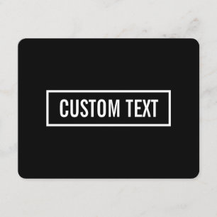 Modern Editable Text in White Logo Style Frame Enclosure Card
