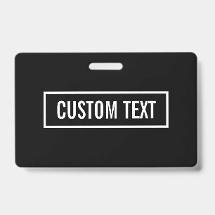 Modern Editable Text in White Logo Style Frame ID Badge