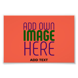 MODERN EDITABLE TOMATO RED IMAGE TEXT TEMPLATE PHOTO PRINT