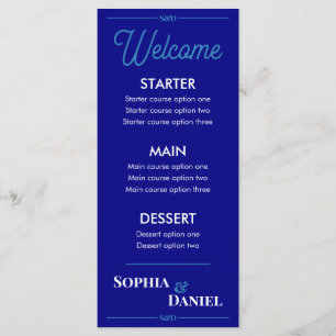 Modern Editable Wedding Menu
