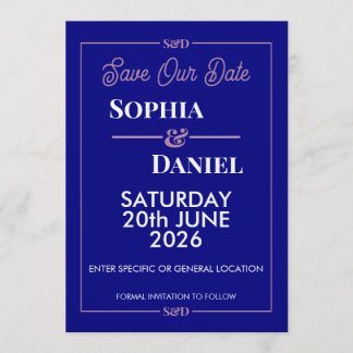 Modern Editable Wedding Save The Date Card