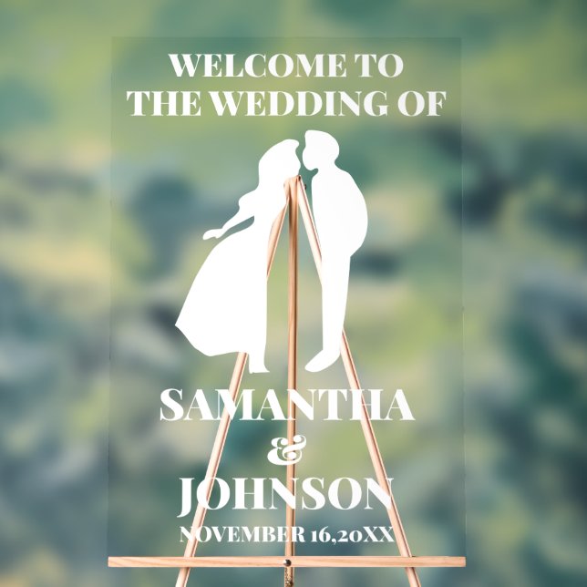 Modern EDITABLE Wedding Welcome Acrylic Sign (Neutral)