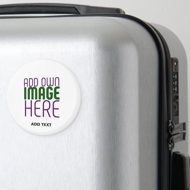 MODERN EDITABLE WHITE IMAGE TEXT TEMPLATE LUGGAGE MAGNET (In Situ (Luggage))