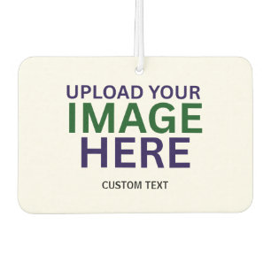 Modern Editable White Minimal Text Design Template Car Air Freshener