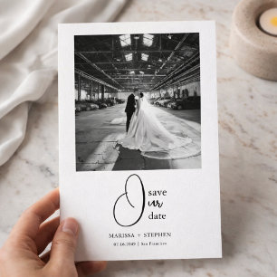 Modern Editorial Photo Chic Wedding Save the Date