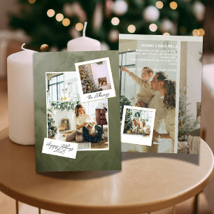 Modern Editorial Photo Grid Holiday Card