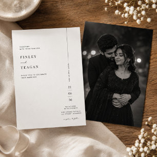 Modern Editorial Photo Wedding Invitation