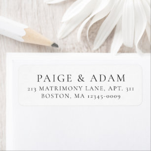 Modern Editorial Wedding Return Address