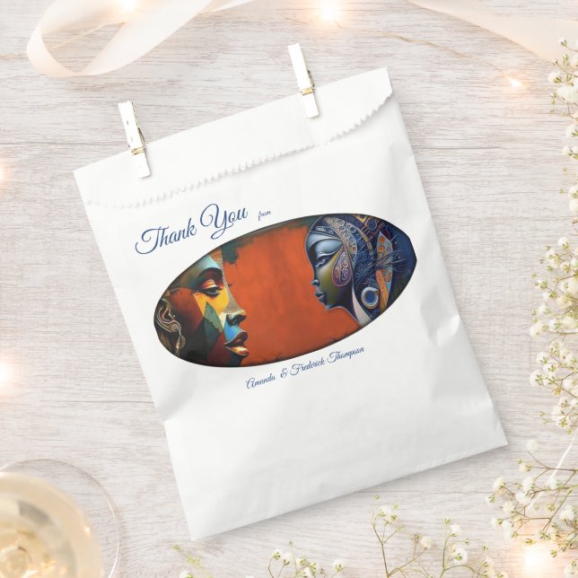 Modern Egyptian, Islamic, Arabic & African design Favour Bags (Clipped)