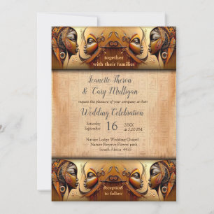 Modern Egyptian, Islamic, Arabic & African design Invitation