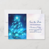 Modern Electric Blue Christmas Tree