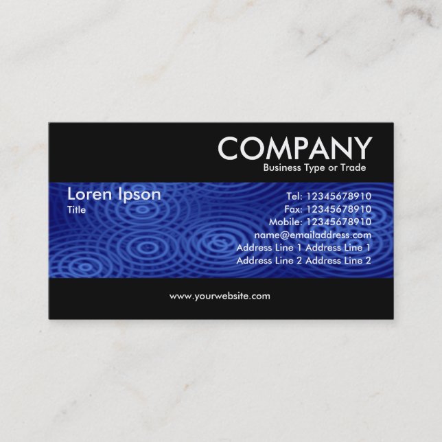 Modern - Electric Rain Blue Business Card (Front)